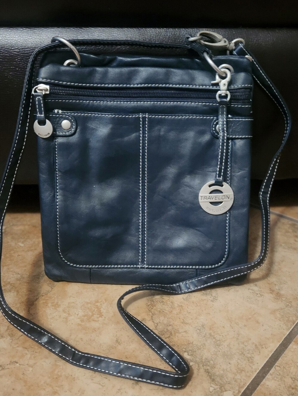 Travelon Vintage Leather Travel Purse